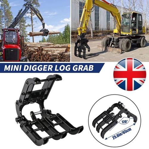 Black mini digger log - black,