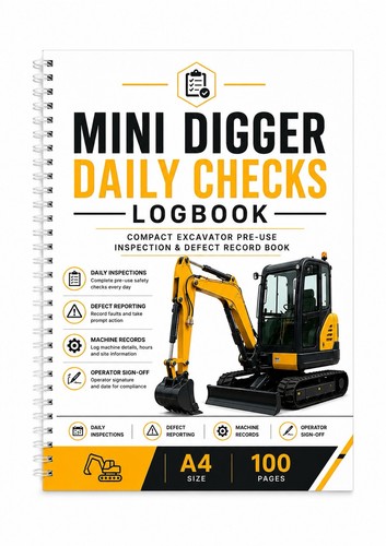 Mini digger daily checks - mini,
