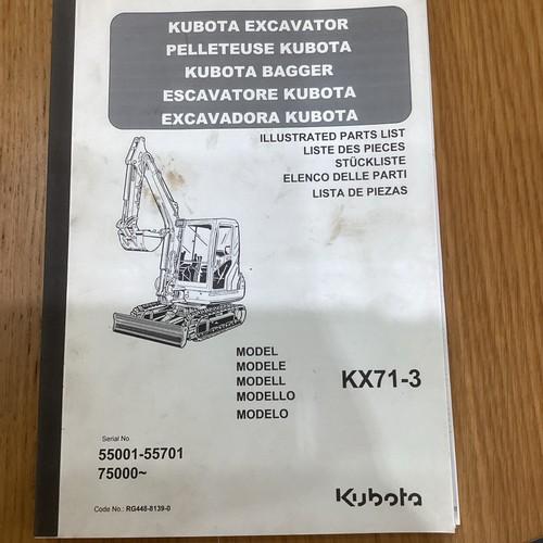 Kubota kx71 digger parts - kubota, kx71-3
