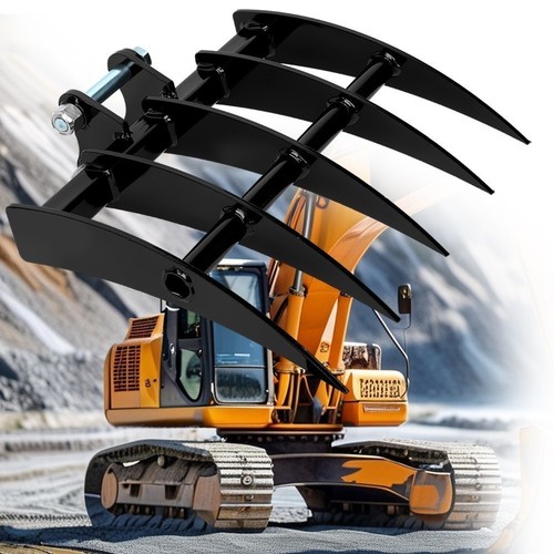 Digger rake for mini - digger, excavator