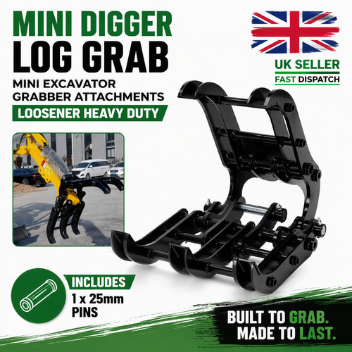 Mini digger log grab - digger,